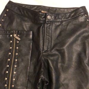 Harley Davidson calf skin leather pants.